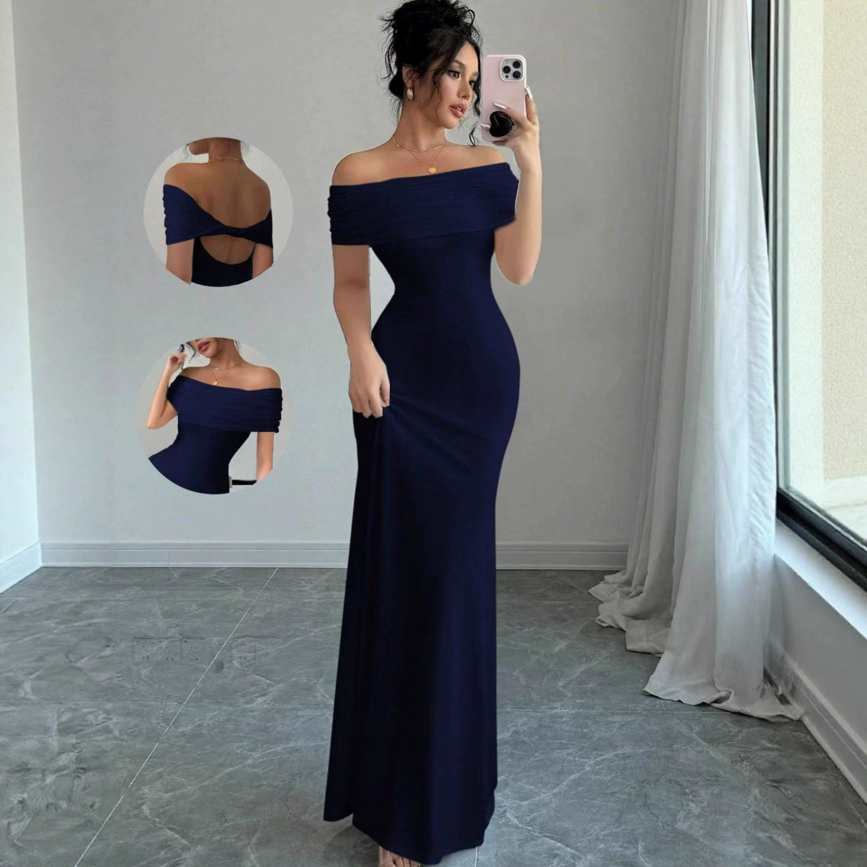ID:21657 - hip wrap dress